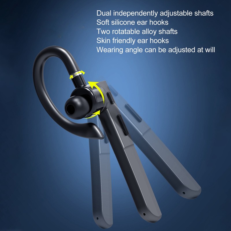 Bluetooth Earpiece Hands Free Single Ear Noise Reduction Digital Display