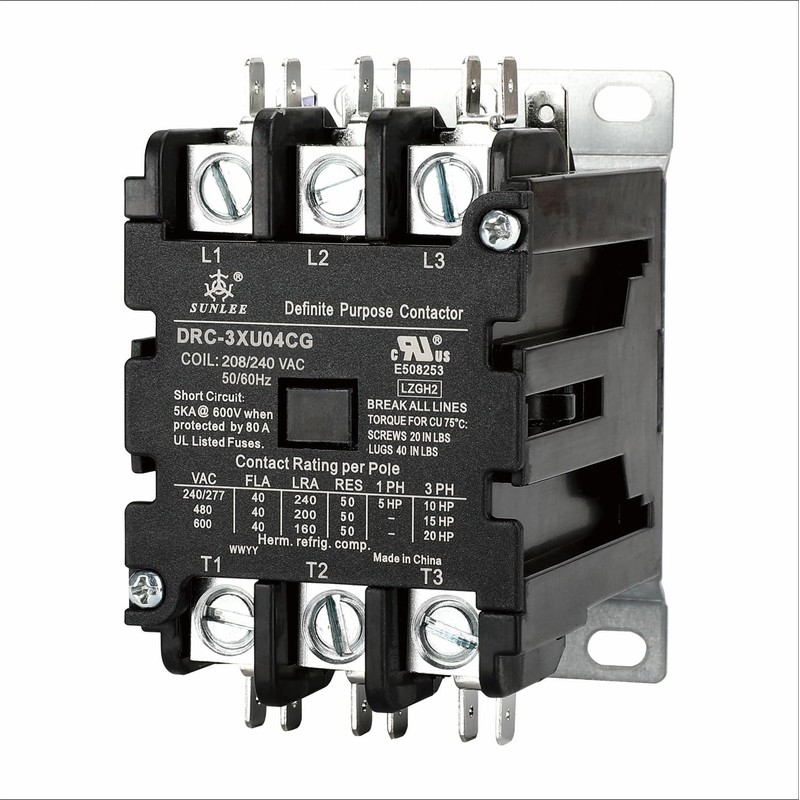 SUNLEE 3 Pole 40 Amp contactor 240V coil UL Recognized