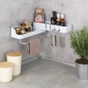 Maximex Corner Storage Basket with Swivel Joint No Drilling -