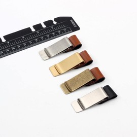 VOANZO 4 Pieces Stainless Steel Money Clips Ticket Holder Metal Credit Card Holder Slim Money Clips Gold & Silver