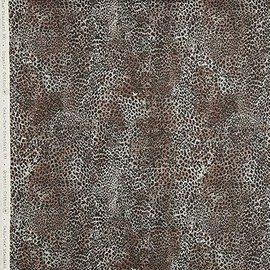 Kt KILOtela - Digitally Printed Half Panama Organic Cotton Canvas Fabric, Standard 100 by Oeko-Tex, 100 cm Length x 280 cm Width, Animal Print, Brown - 1 Metre