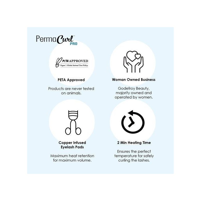 Permacurl Pro Heated Eyelash Curler for Longer Lashes