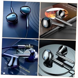 KONTONTY 1pc Gaming Earphone with Microphone Heavy Bass in Ear Headset Ergonomic Design for Comfort Compatible with Audio Devices Present for Gamers Black