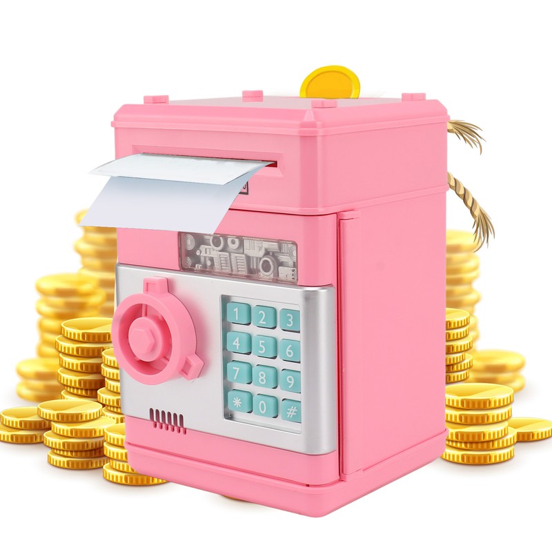 2 Modes ATM Piggy Bank Digital Electronic Paper Money Coins