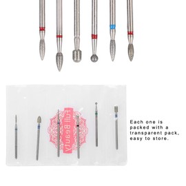 Broca Eléctrica Para Uñas 5 Tipos 6 Unids/Pack Acero Inoxidable Manicura, Alisando Herramientas Nail Drill 35000 For Dispensadores De Crema Batida De Uñas, Uñas Suaves(Jg#9)