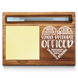 School Resource Officer Sticky Note Holder, School Resource Officer Office Decor Gifts, School Resource Officer Thank You Appreciation Gifts for Women Self-Stick Note Pad Holders WPP22