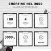 Creatine HCL - 180 Capsules - High Dose with 3000