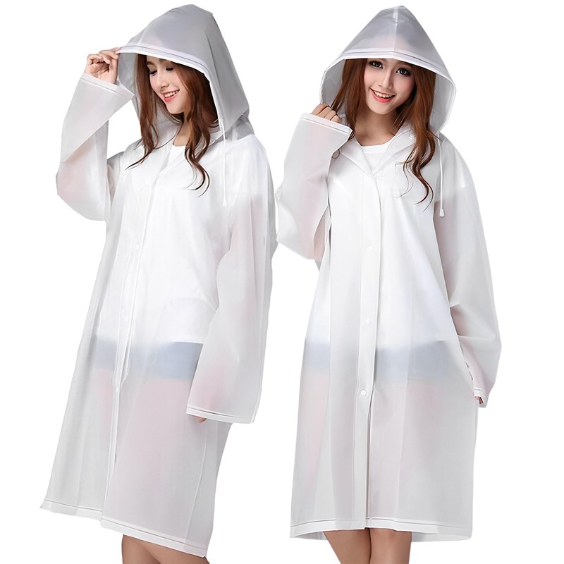 Cosowe Rain Ponchos for Adults Reusable, 2 Pcs Raincoats for