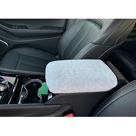 Auto Console Covers- Fits The Jeep Grand Cherokee L 2021-2025 Center Console Armrest Cover Anti-Pill Fleece Fabric- Light Gray