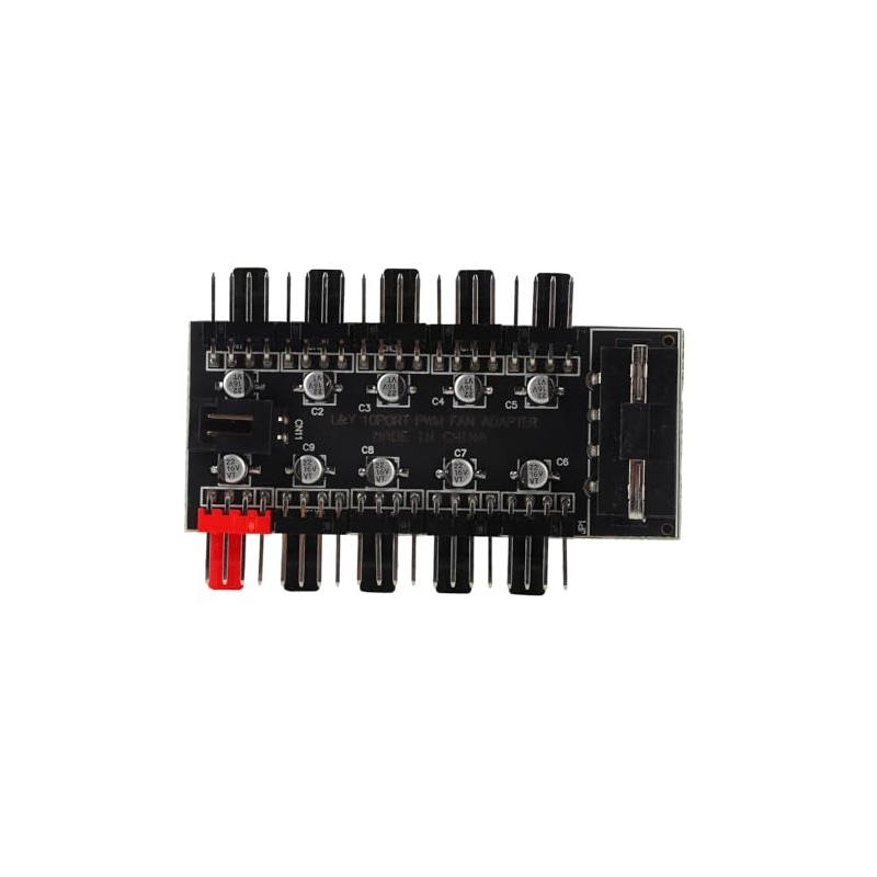 4pin 10 Puertos PC Fan Hub, Concentrador Hub de Ventilador