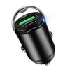 Mini Dual Port Car Charger 48W with 30W PD and
