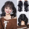 2PCS Short Wavy Ponytail Extension with Hair Tie 30cm Natural