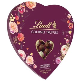 Lindt Valentine's Gourmet Truffles Assorted Chocolate Candy Heart, 10.6 oz.