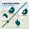 4 Feet Heavy-Duty Green Metal Fence Posts 10-Pack T-Post for