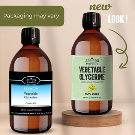 Essican Purelife Liquid Glycerin for Skin 500ml, Pure Glycerine for Skin & Hair Oil for Dry Hair, Multi-Purpose Vegetable Glycerine for Cleaning, Natural Scalp Moisturiser Oils for Hydration