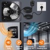 Hiorucet 7 Inch Wall Mounted Shutter Exhaust Fan with Speed
