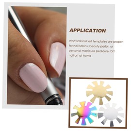 OHPHCALL 3pcs French Nail Art Templates Stainless Steel Manicure Edge Trimmers for Beautiful Nail Designs for Salons Manicure Curves Distinct Lines