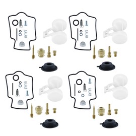 labwork 4 Sets of Carburetor Repair Kits Diaphragm Float Replacement for Kawasaki ZX6R ZX600 1990-1995 Replacement for Kawasaki ZZR600 2004-2006