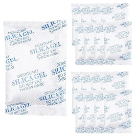16-Pack 20 Gram Silica Gel Packs, Transparent Desiccant for Storage, Moisture Absorber for Spices, Jewelry, Shoes, Electronics, and Small Spaces