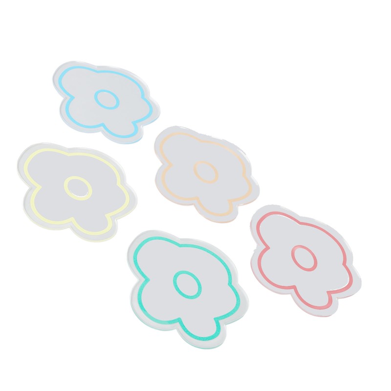 5pcs Nail Art Palette High Transparency Double Sided Thick Flower