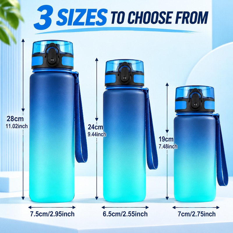 Gradient Water Bottle for Gym & Outdoor Use – BPA-Free