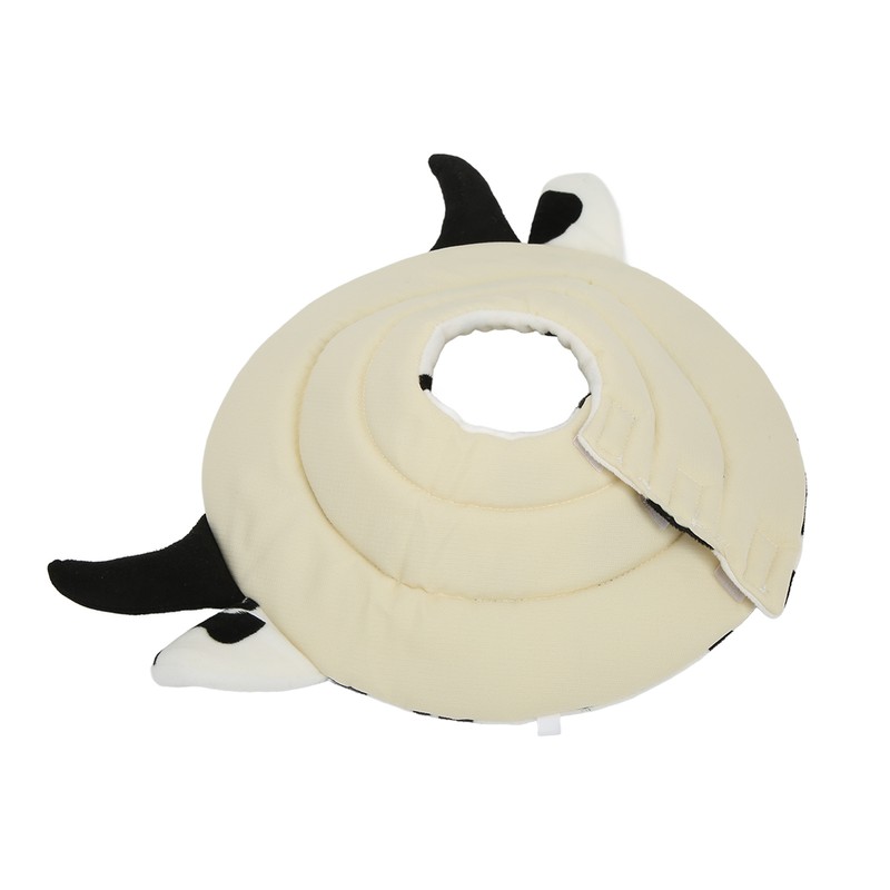 Cat Elizabeth Cone Cartoon Adjustable Cow Pattern After Surgery Recovery