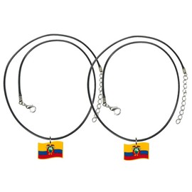 Generic Ecuador Pendant Necklace Bracelet Neck Wrist or Ankle Yazzle Dazzle Set of 2 Flag, Adult