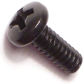 Hard-to-Find Fastener 014973173951 Phillips Pan Machine Screws, 6-32 x 3/8, Piece-40, Black