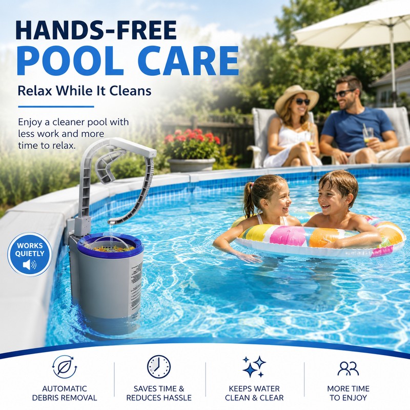 Pool Surface Skimmer for Above-Ground Pools – Wall Mount Cleaning