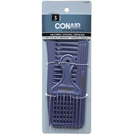 Conair 14498z 3 Piece Styling Essentials Multiple Styling Options Combs, 1.6 Ounce