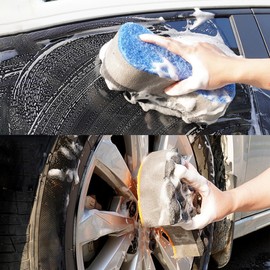 Car Washing Sponge | Car Cleaning Wash Sponges for Detailing | High Density Reusable Household Cleaning Sponges for Auto, RV, Vehicle, SUV
