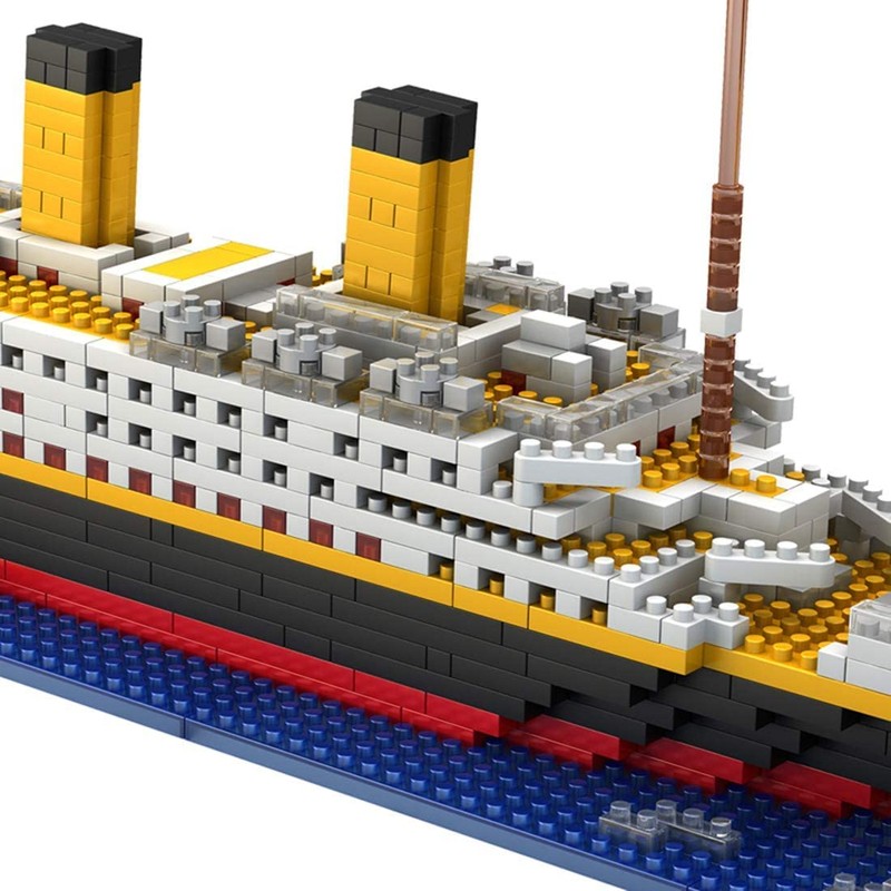 FULHOLPE Technik Titanic Building Blocks Kit, 1860 Clamping Blocks, Micro