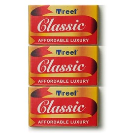 Treet Classic Treat Classic Carbon Steel Double Edge Blade, Set of 30, Single Blade Razor, Replacement Blade, Made in Pakistan, Carbon Steel, 10 Sheets x 3, 30 Sheets