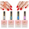 Universo en Linea 4pzs Kit Gel Base Coat Matte Top