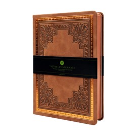 Victoria`s Journals Vintage notebook, Classic A5 journal, Leather Hard Cover, Hardback notebook, Quality design Diary (Light Brown)