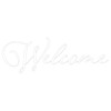 Welcome Wall Sticker Cutting Sticker Waterproof White White