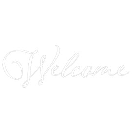 Welcome Wall Sticker Cutting Sticker Waterproof White White