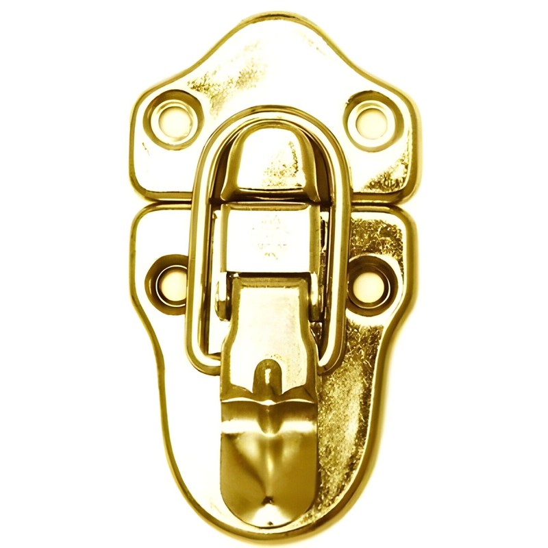 Furniture Knowledge BRASS Plated Drawbolt lock latch antique chest trunk