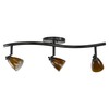 3 Lights Adjustable Track Lighting Kit - Dark Bronze Finish