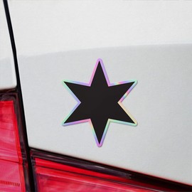 Holographic Decal Stickers Of Six Pointed Star Silhouette Premium Waterproof Vinyl Decal Stickers For Laptop Phone Accessory Helmet Car Window Mug Tuber Cup Door Wall Decoration ANDVER3012151HO110422
