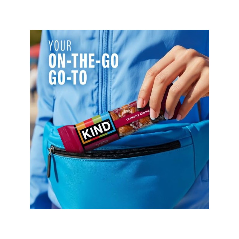 KIND Nut Bars, Cranberry Almond, Healthy Snacks, Good Source of