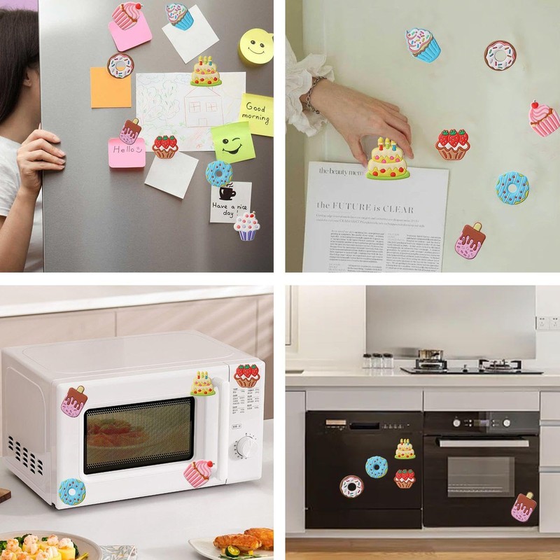 8 Pieces Fruit Refrigerator Magnets, Creative Cartoon Refrigerator Magnets, Cute