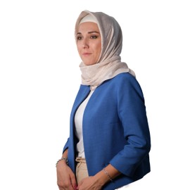 zühre Koza Silk Hijab Scarf for Women - Satin Scarf, Silk Head Scarf, Hair, Silk Scarf, Headscarf for Muslim 35 x 39 Inch (Light Beige)