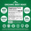 Zazzee USDA Organic Beet Root 8000 mg Strength 20:1 Extract,