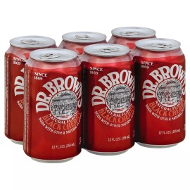 Dr Brown's Soda Black Cherry 6-Pack 72 fl. oz (Pack of 4)