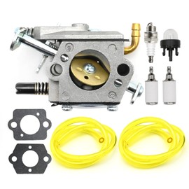 Anxingo Carburetor Kit Replacement for McCulloch 3200 3205 3210 3214 3216 3212 2012 32cc 35cc 38cc with Gaskets Fuel Filters Fuel Line Spark Plug