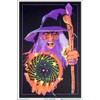 Scorpio Posters Mystic Wizard - Flocked Blacklight Poster - 23"