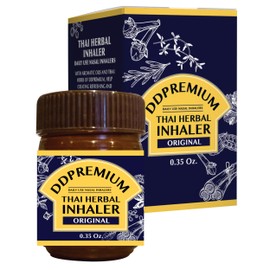 DDPREMIUM Herbal Inhaler with Menthol & Essential Oil - Natural Thai Inhaler for Enhanced Breathing, Promotes Clearer Nasal Passages - Compound Herb Formula Original Pack of 6