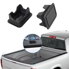 2Piece Black Stake Pocket Covers Rear Truck Pickup Bed Rail Stake Pocket Plugs Hole Caps for Dodge Ram 1500 2500 2019-2025
