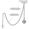 Kchss Pocket Watch Chain Double Albert Chain T-Bar Watch Chain